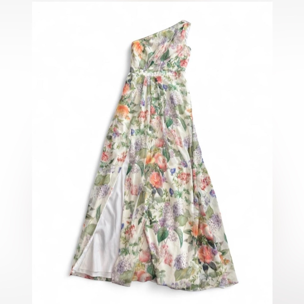 Women’s Size 4 David’s Bridal Floral One Shoulder Dress
